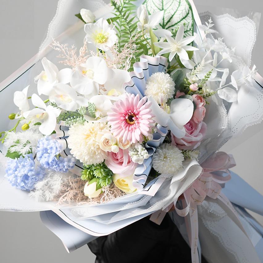 

[20 LEMBAR] Flower Wrapping Paper Varian List Bi Color Frame Kertas Buket Bunga Cellophane Florist Kertas Kado