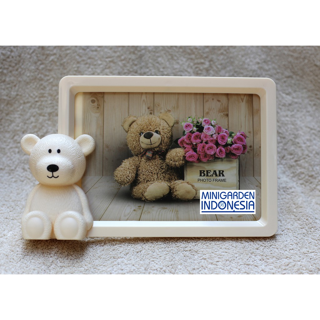 Frame foto 5R model bear MGI Kado 002 bingkai pigura photo halus ( ada kotak kardus )