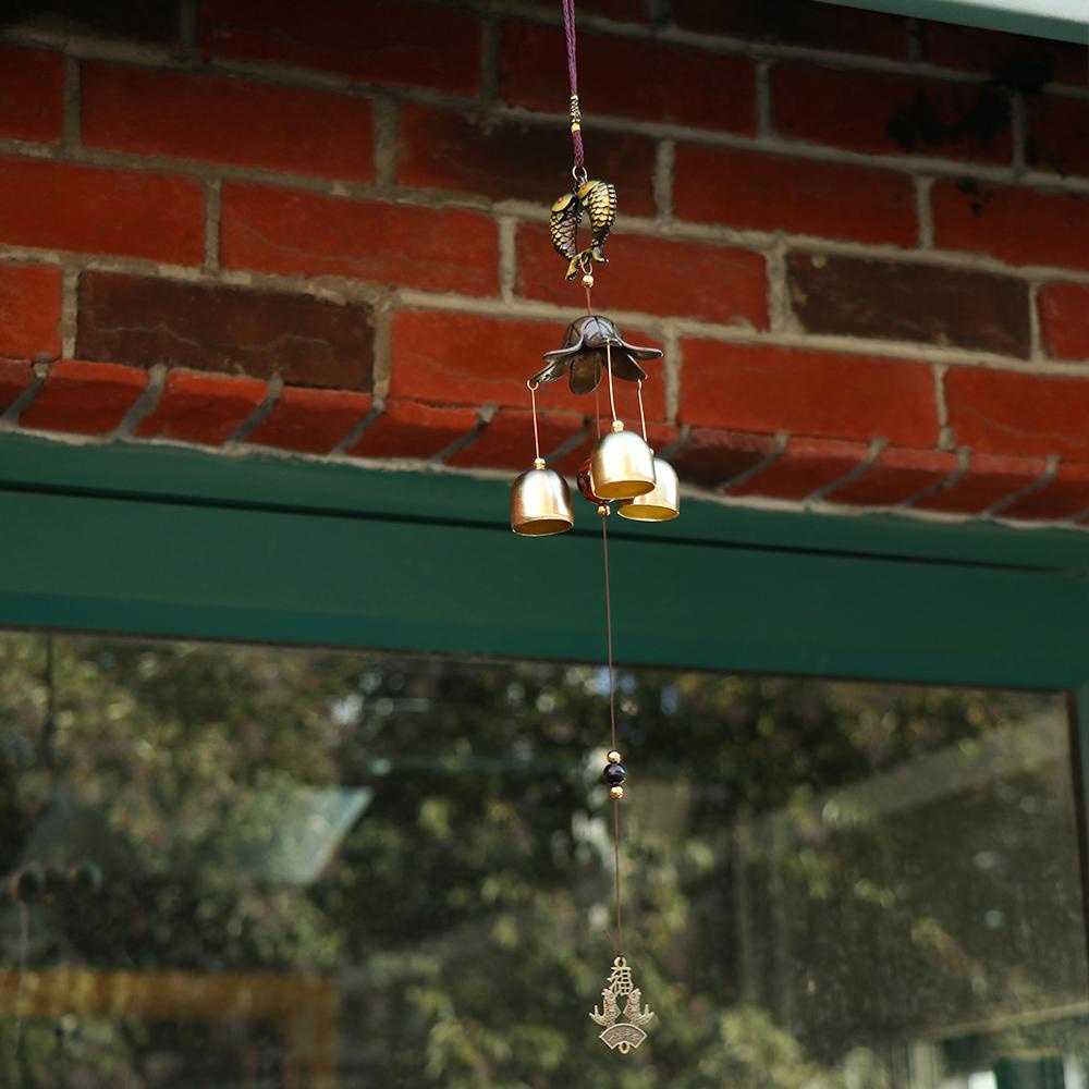 WONDER Wonder Retro Metal Wind Chime Gaya China Balkon Jendela Dekorasi Rumah Pesona Keberuntungan