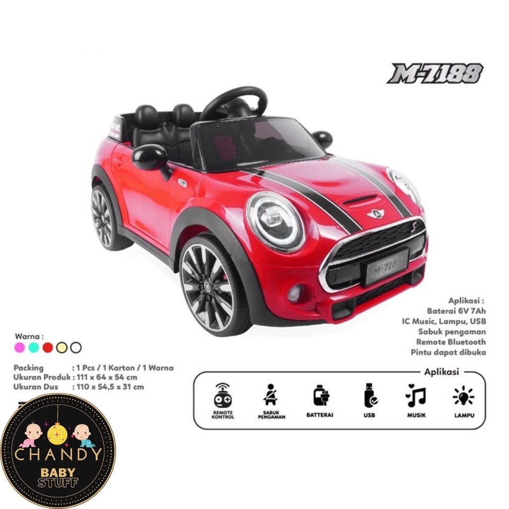 MOBIL AKI MAINAN ANAK M-7188 MINI COOPER