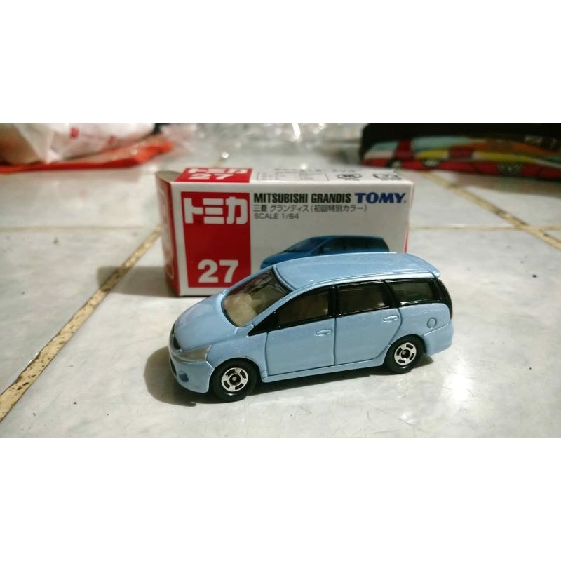 Diecast Takara Tomy-Tomy-Tomica Premium No 27 Mitsubishi Grandis Biru-Blue Not Hot Wheels-Matchbox-G