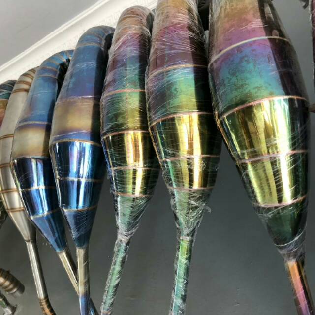 Knalpot Racing ninja 150  r rr  pelangi dan blumon gembung saja