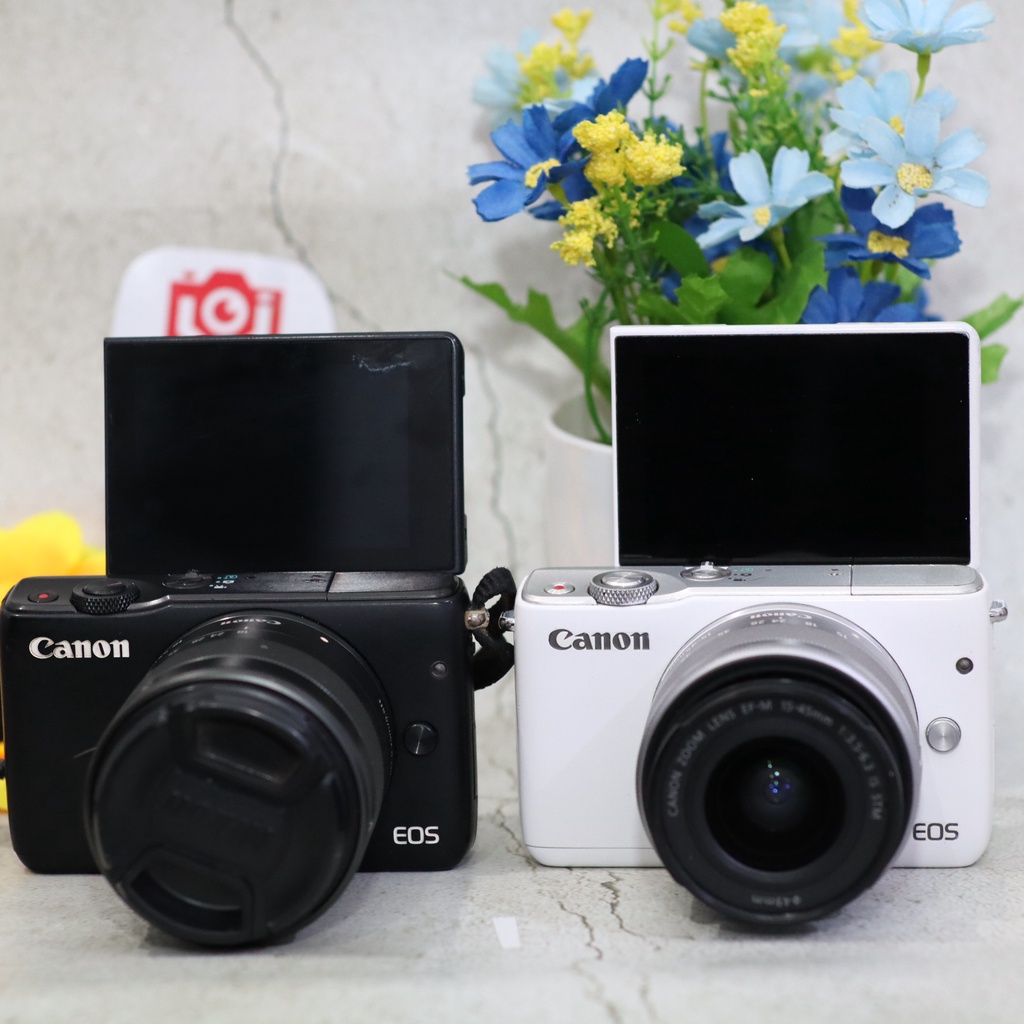 Canon M10 Lensa Lensa Kit 15-45mm Original Kamera Mirrorless - VG -Likenew
