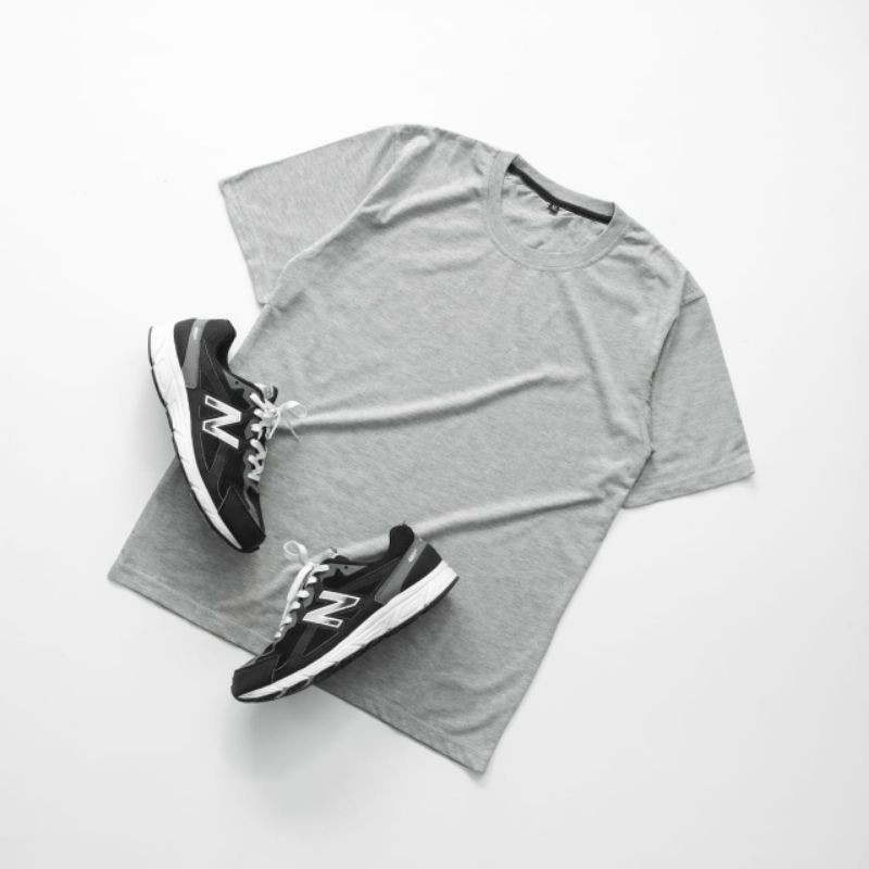 KAOS POLOS ABU MUDA MISTY COTTON 30S