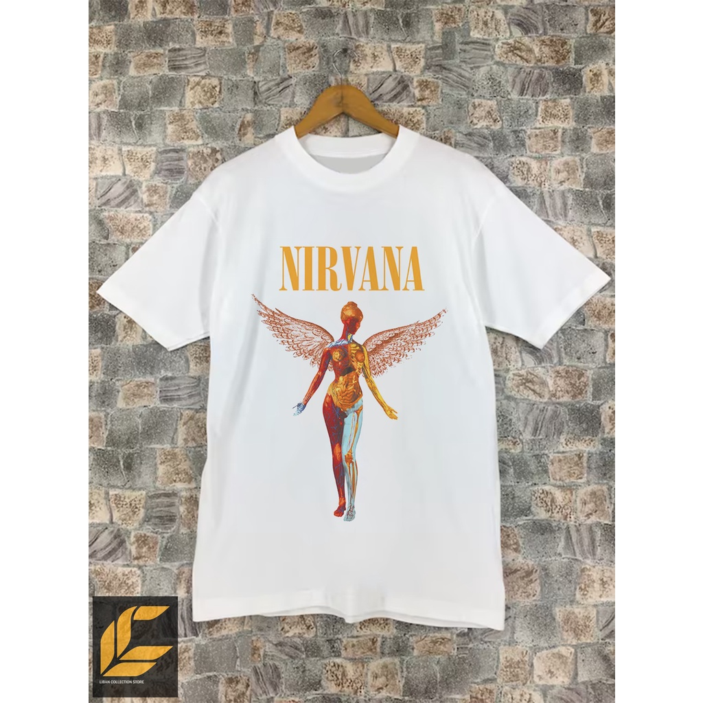 Kaos NIRVANA IN UTERO TOUR Band Rock Terbaru T-Shirt Distro