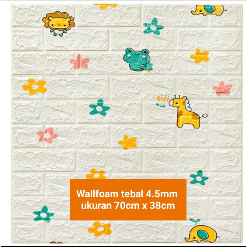 Wallfoam motif anak lucu / cute ukuran 70cm x 38cm tebal 4.5mm