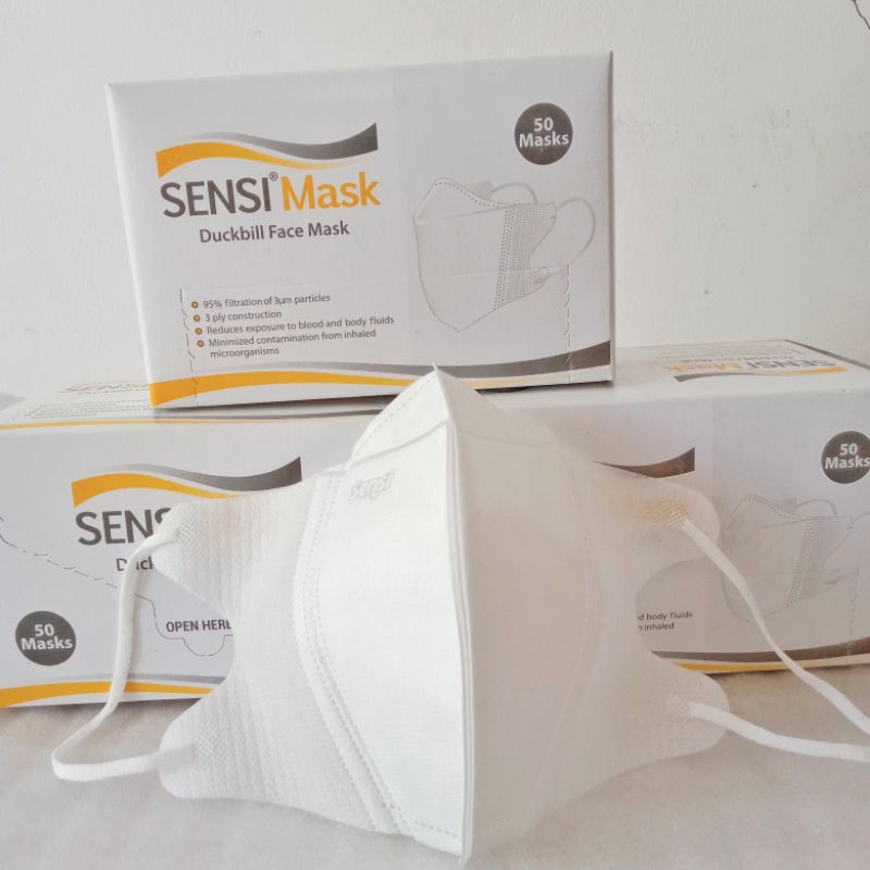 READY Masker SENSI Duckbill 3 ply Repack ( 3pcs, 5pcs, 10pcs)