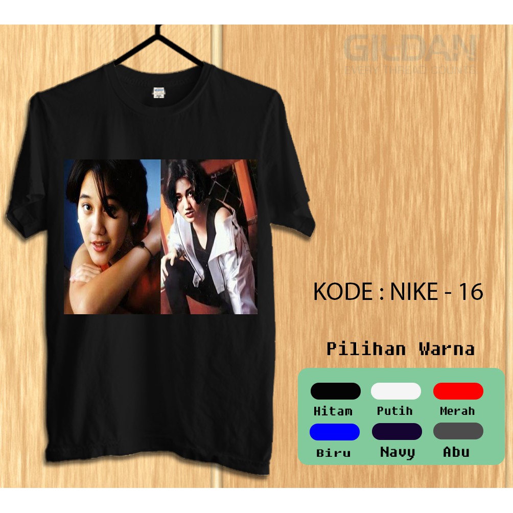 Kaos Gildan Softstyle - Nike Ardilla Foto Pose 2 gambar artis penyanyi era tahun 90an