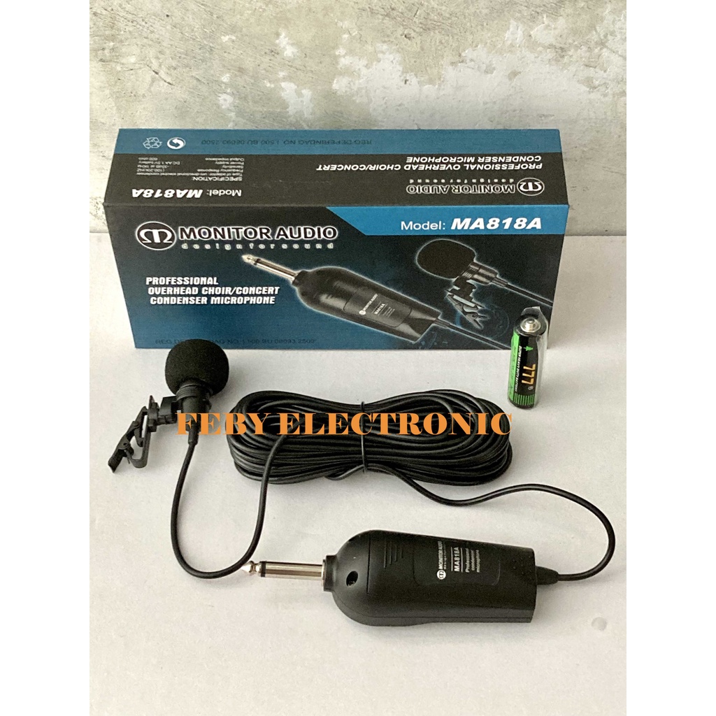 Mic Clip On Monitor Audio MA 818 A Mic Jepit condensor IMAM MASJID