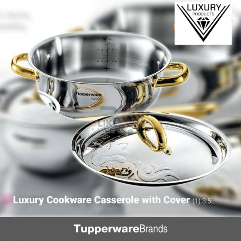 PROMO SALE 60% OFF  Tupperware Luxury Casserole 2.5 Liter (1 Pcs) // Saucepan Cookware Panci Saute S