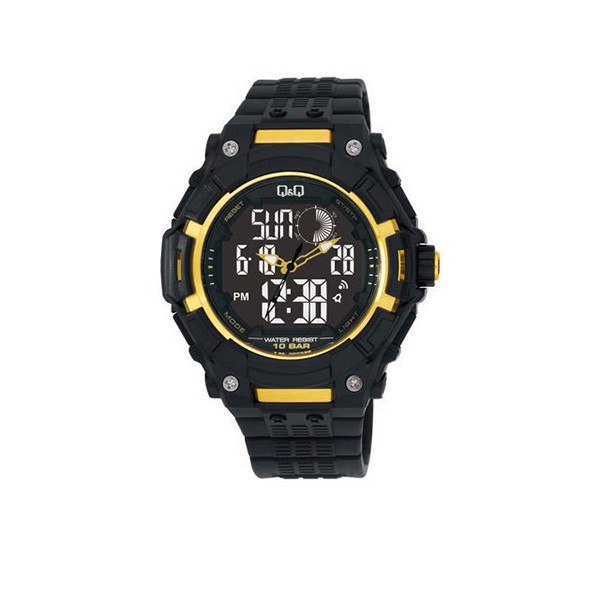 Jam Tangan Pria Casual Sporty Dual Time Rubber Digital Original Q&amp;Q QNQ QQ GW80 GW80J Series