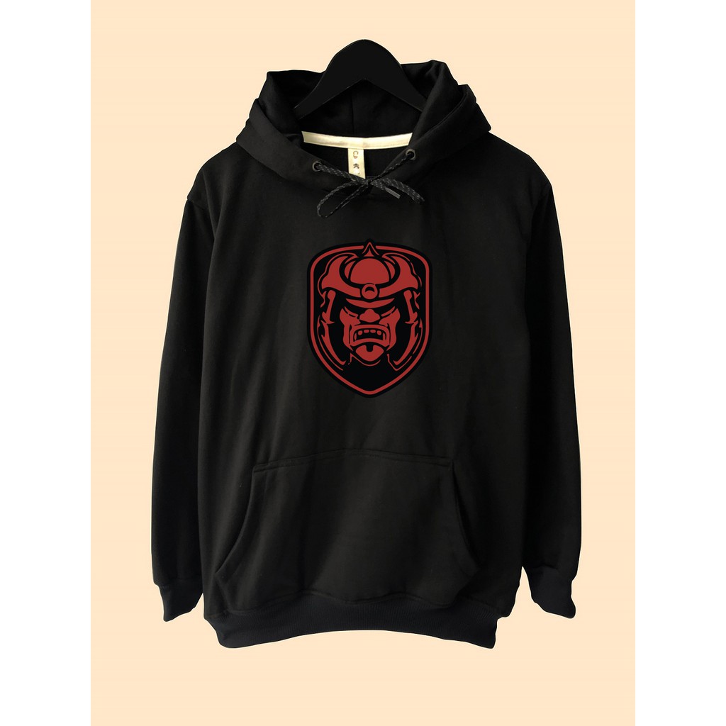 jaket hoodie premium desain topeng samurai japan