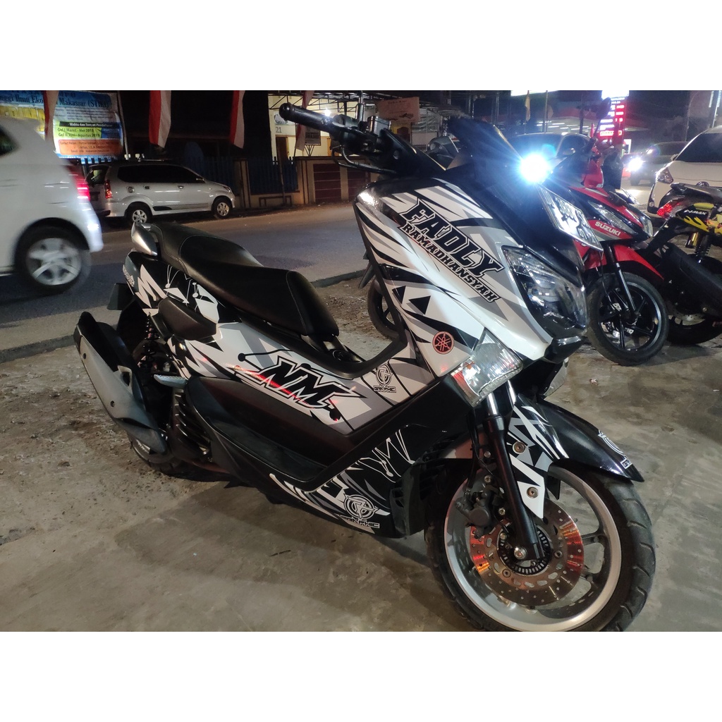 Stiker Nmax Decal Full Body Nmax Premium White and Black Doff DNKZ