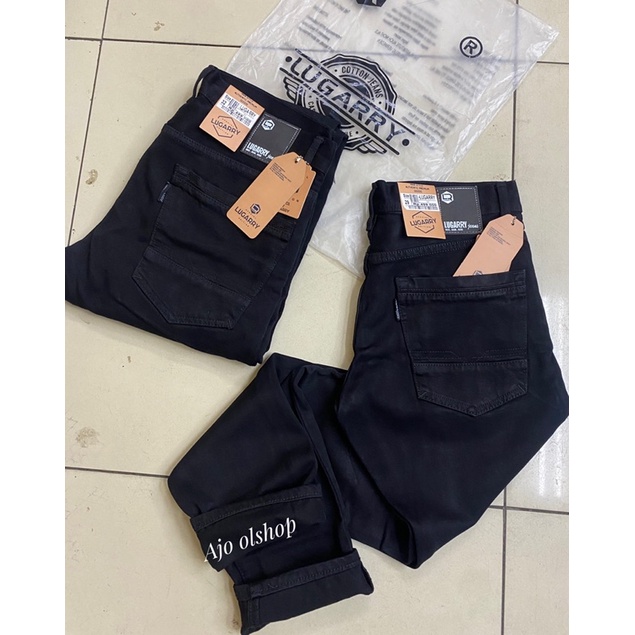 Celana panjang hitam Pria Original Premium Denim Stright Fit Celana Jeans Panjang Cowok Dewasa Model Terbaru