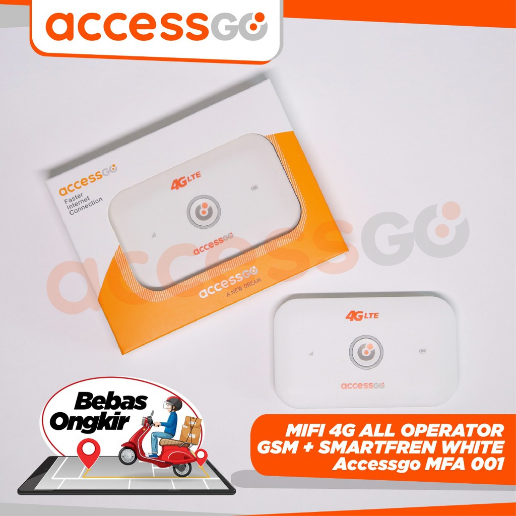 AccessGo MIFI 4G All Operator GSM + SMARTFREN White