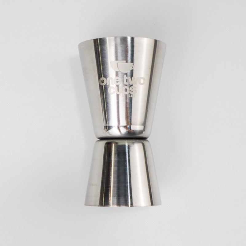 One Two Cups Gelas Ukur Bartender Cocktail Measuring Jigger Double Shot 15 ml 30 ml - LE2 - Silver