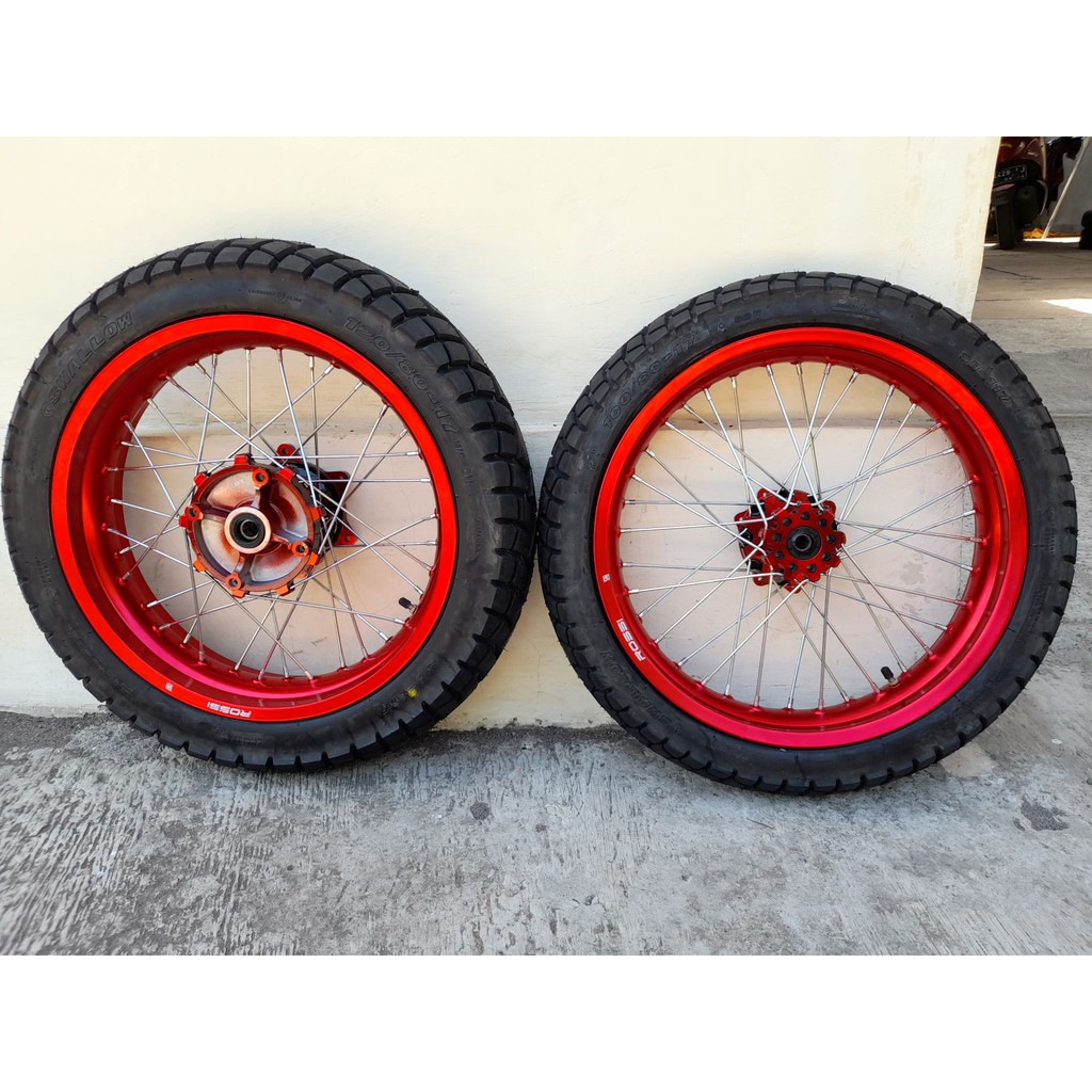 BAN SUPERMOTO HONDA CRF 150 L VELG SET SUPERMOTO CRF 150
