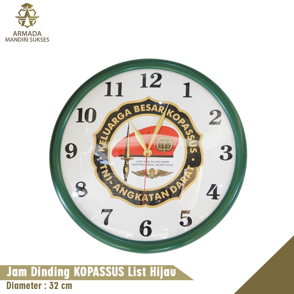 Jam Dinding Logo Kopassus - Jam Dinding Kopassus