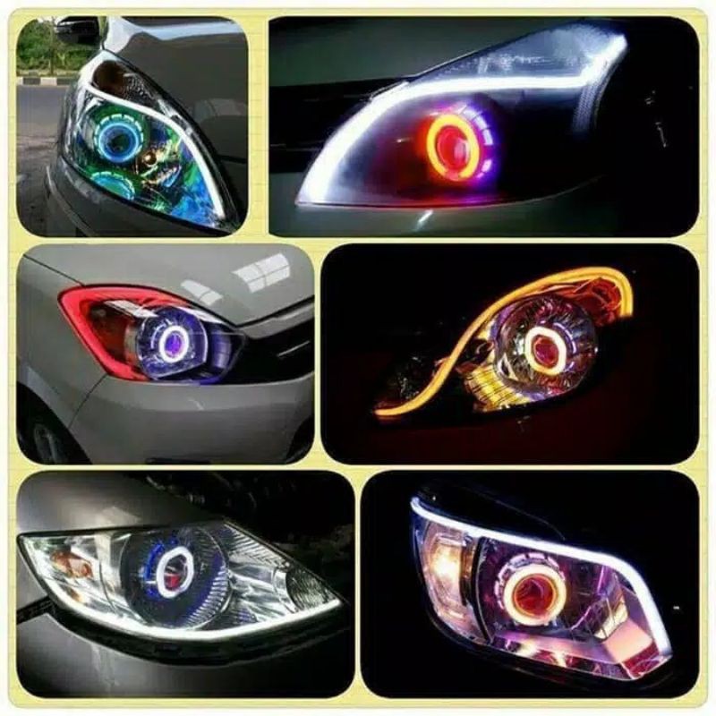 LED DRL FLEXIBLE ALIS LAMPU ANGEL EYE HEADLAMP MOBIL 4.5 / lampu alis led motor mobil