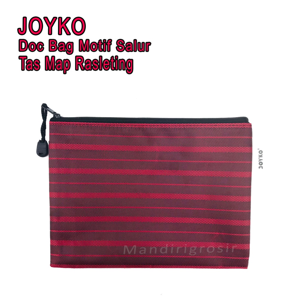 Doc Bag Motif Salur *Joyko * Tas Map Rasleting * DCB-38A5