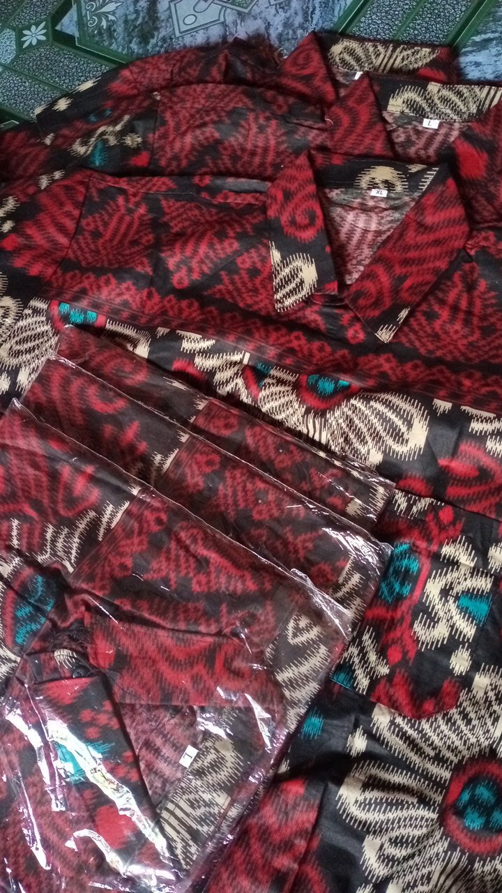Asifa Batik Hrb026 Kenongo Kemeja Tosca Pendek Pekalongan Padi M L Xl Sogan Tulis Halus Kemeja Batik