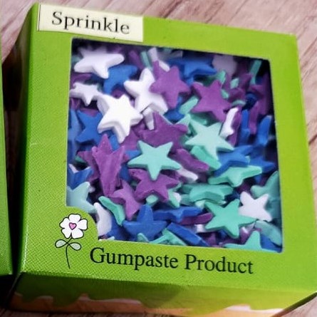 

Gumpaste Sprinkle Bintang Gelap 1 Kotak (30gr) Hiasan Fondant Bentuk Dark Stars