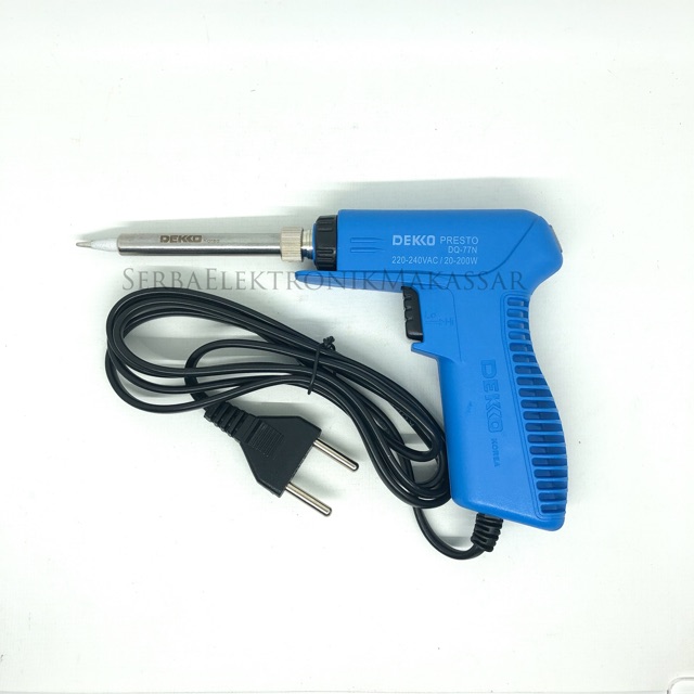 Solder Listrik Tembak Soldering Iron Gun Merk Dekko DQ-77N 20-200Watt