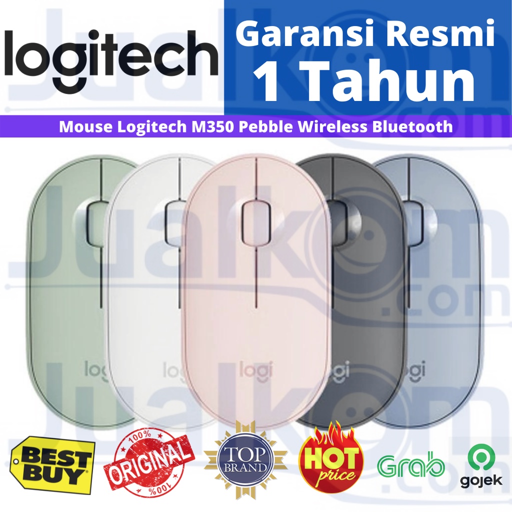 Mouse Logitech M350 Pebble Wireless Bluetooth Slim Silent