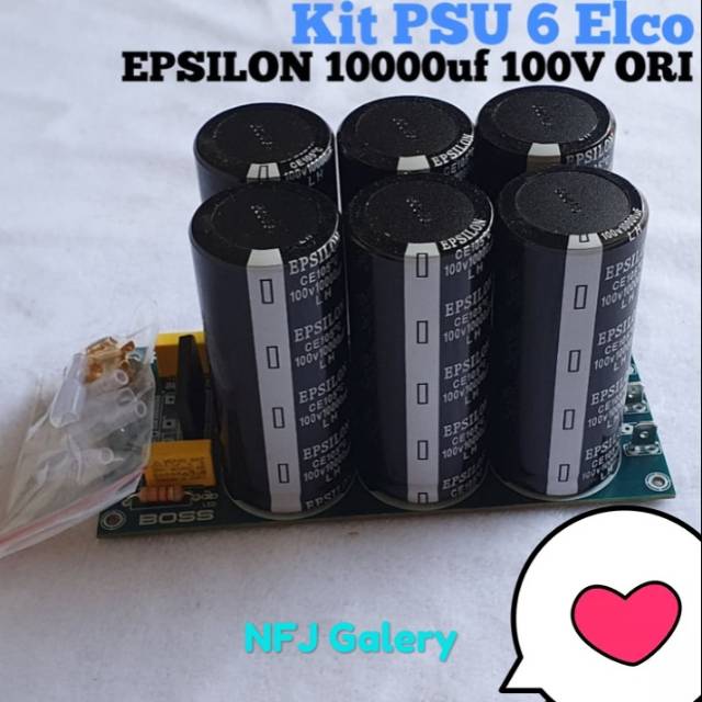 Elco Epsilon Original PSU 6 ELCO 10000uf 100V Kapasitor Transistor Alat Kelistrikan  Sperepart