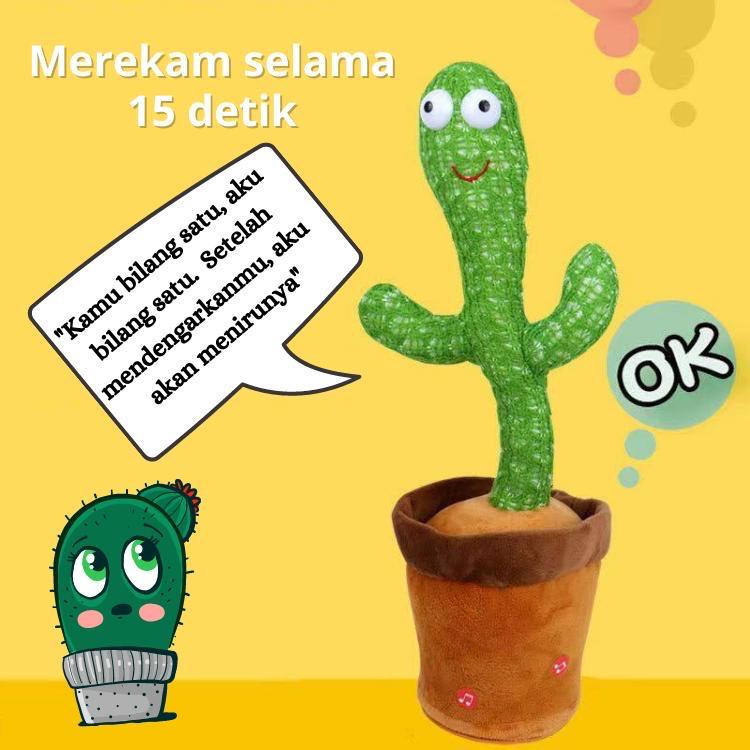 [✅COD] Mainan Kaktus Bergoyang Dancing Cactus Boneka Kaktus Goyang dan Bicara Kaktus Joget Ngomong