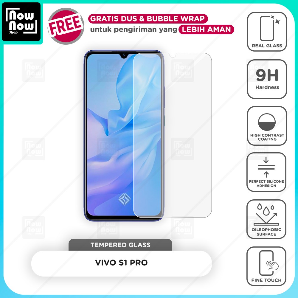 Tempered Glass Anti Gores VIVO S1 Pro Screen Guard Protector 9H Kaca Temperglass