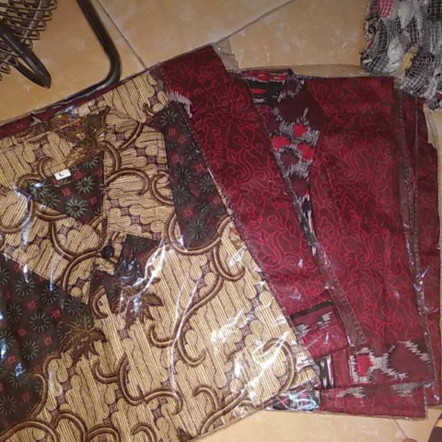 Kemeja Hem Risna Batik Hrb26 Kenongo Kemeja Hem Pendek Padi Pekalongan M L Xl Murah Keren Batik