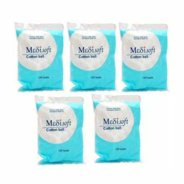 Medisoft Cotton Balls isi 120 - Kapas Bulat