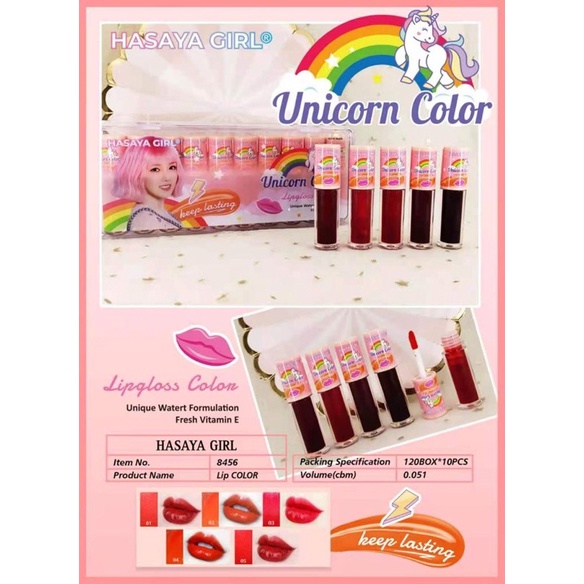 [ ECER/ SATUAN  ] LIPTINT HASAYA GIRL  UNICORN &amp; WATERMELON MINI