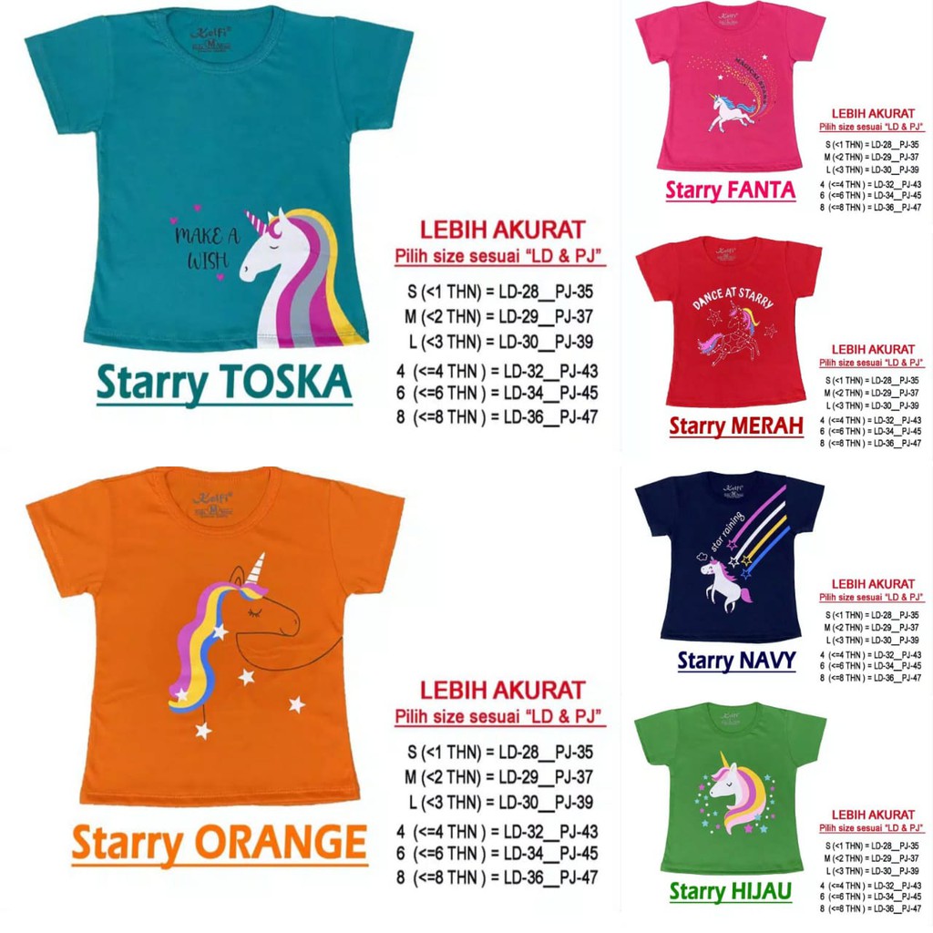 KELFI BAJU ANAK CEWEK UNICORN