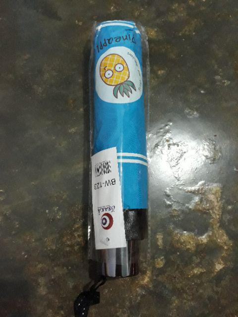 Payung Lipat 4 Fancy Karakter Motif Pineapple / Nanas Merk Osaka  Bw-123