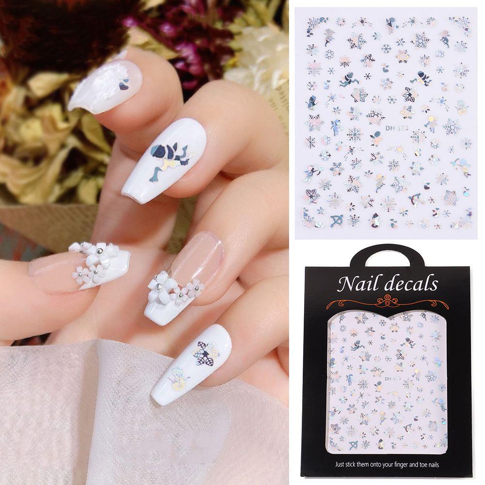 Chooky Stiker Holografik 3D Warna Silver Untuk Dekorasi Nail Art