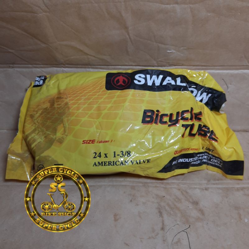 BAN DALAM SEPEDA SWALLOW BAN DALAM SEPEDA 24X1 3/8 SWALLOW AV DELI TIRE CITY BIKE JENGKI BALAP 24 X 