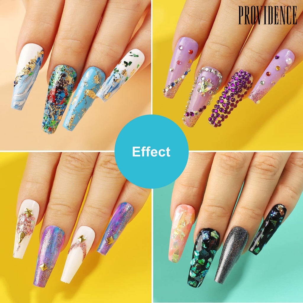 Providence 1Set Nail Sequins Safe Multifunctional Nice-looking Nail Accessories Manicure Glitter Sequins for Women