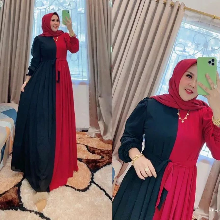 SINDERELA DRESS BL CERUTY BABYDOLL FULL PURING LD 110 CM PB 138 CM ZIPPER DEPAN / BUSUI GAMIS BUSUI TERBARU 2023 LEBARAN WANITA GAMIS BUSUI JUMBO MAXI DRESS KOREAN MUSLIM