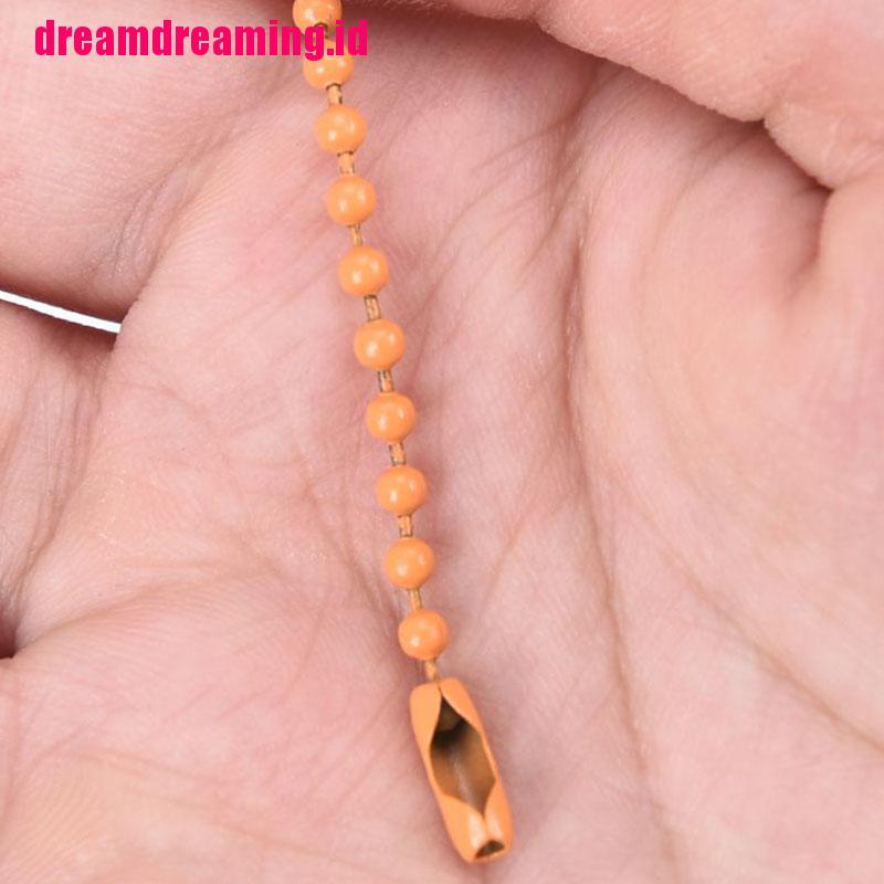 10pcs / set Gantungan Kunci Manik-Manik Bola Warna-Warni 2.4MM Untuk Perhiasan DIY