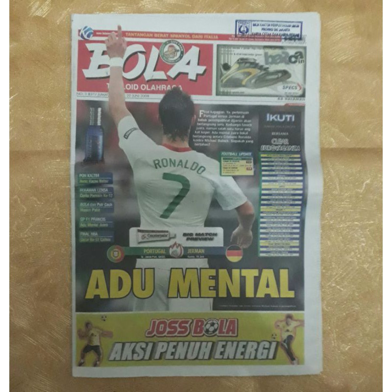 Majalah TABLOID BOLA 20 Juni 2008