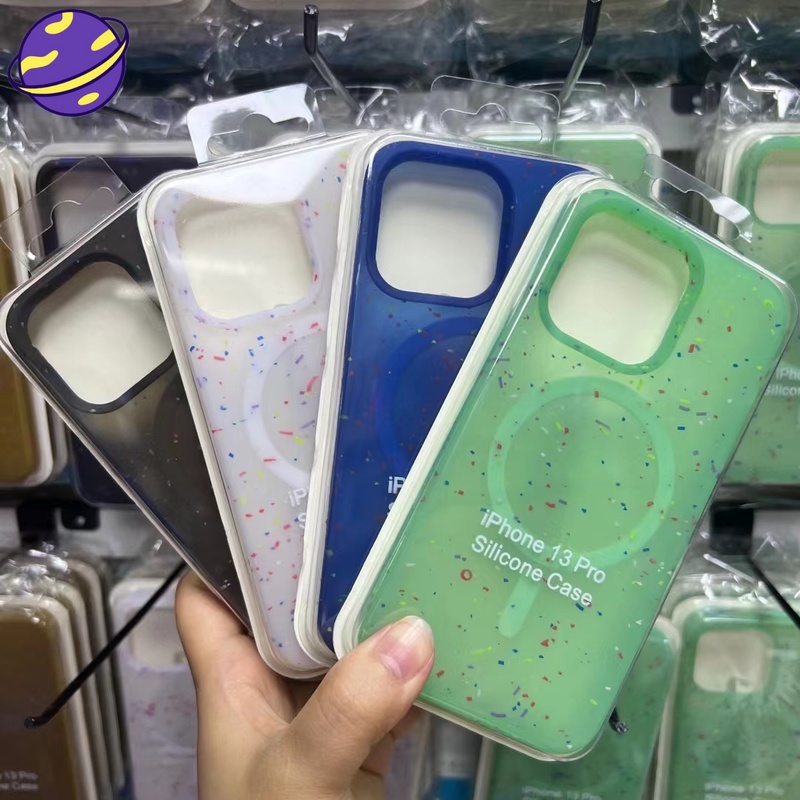 Case Silikon Magnetik Motif Animasi Warna-Warni Untuk IPhone 12 13 Pro Max