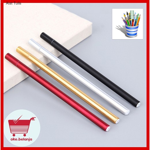 

Promo Alat Tulis Pulpen Gel Metalic Hitam Merah Silver Gold Tinta Hitam 0.7mm OK0201