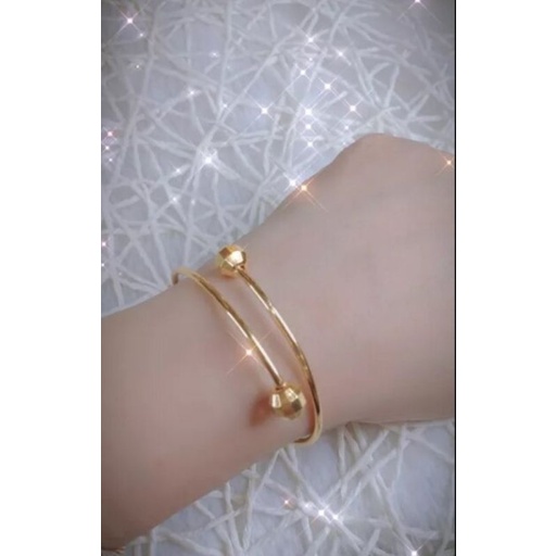 gelang bola rosegold fashion wanita titanium original anti luntur