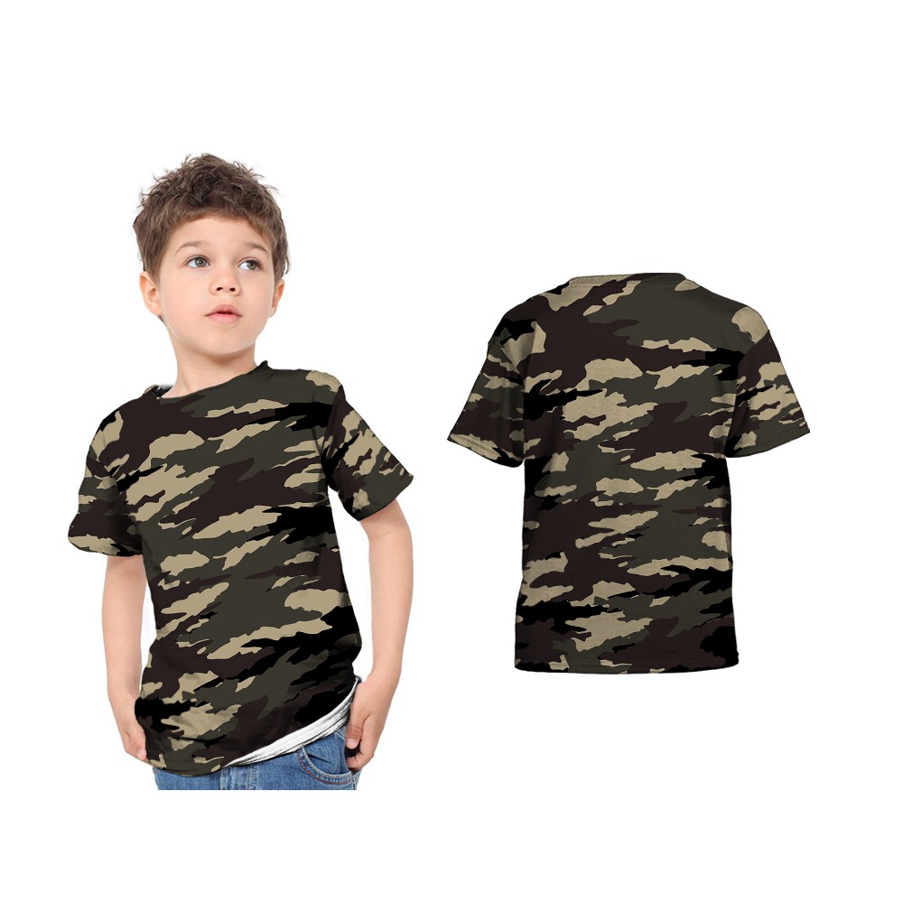 [Riashop] Kaos Loreng Anak | Kaos Army Loreng Anak | Kaos Loreng Army | Kaos Loreng Lengan Pendek