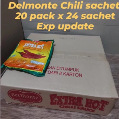 

Delmonte sauce chilli saus sambal sachet DUS Kartonan