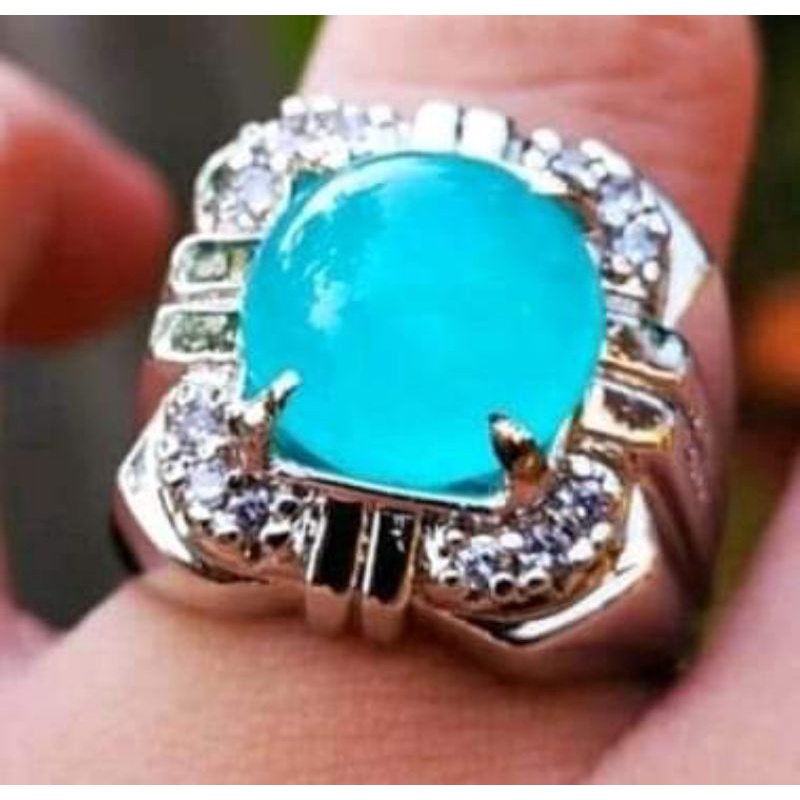 CINCIN BATU ASLI BACAN KRISTAL TOP QUALITY SIAP PAKAI