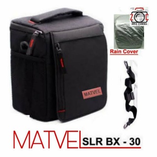 Matvel Tas Kamera Kotak Nikon Canon Sony Fuji Olympus Lumix Leica Pentax Samsung Universal D DSLR BX30 Bag Camera Lensa Standart Bx 30 Cam BX-30 D Selempang Raincoat Tas Kotak Semipro SLR Mirrorless