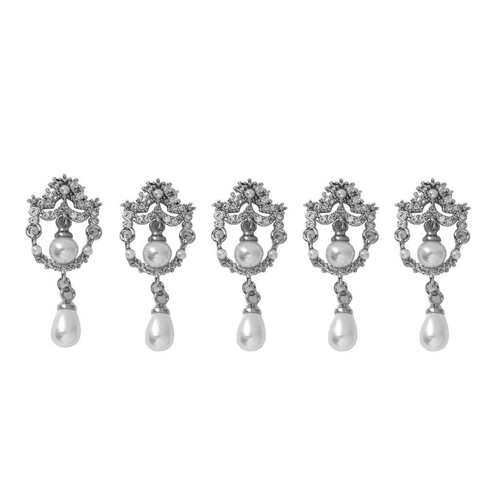 AUGUSTINA Agustina Wanita Pesona Kuku Mutiara Imitasi Cahaya Mewah Kuku Kecantikan Salon Kuku DIY Bahan Kuku 3D Dekorasi Kuku